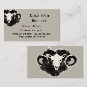 Black Ram Tough Rugged Strong  Business Card