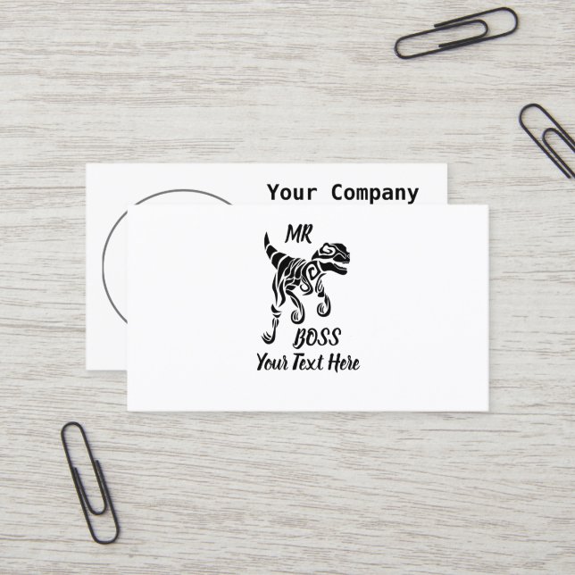 Black Raptor  Business Card (Front/Back In Situ)