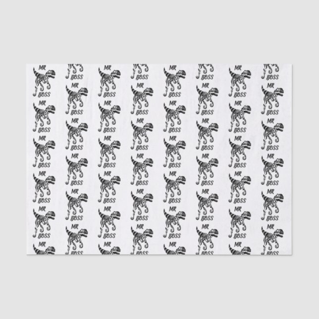 Black Raptor  Tissue Paper (Front)