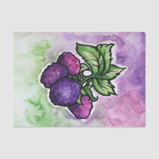 Black Raspberries cute Purple Raspberry Tissue Paper