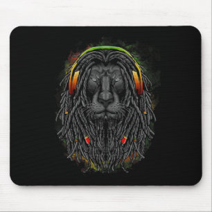 Black Rasta Lion With Dreads - Show Your Pride Mouse Pad