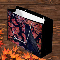 Black Raven and Gnarly Japanese Maple Tree Medium