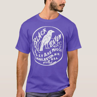 Black Raven Axe White Logo T-Shirt