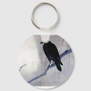Black Raven Bird Keychain