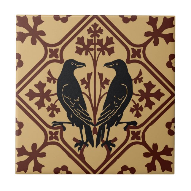 Black Raven Ceramic Tile (Front)