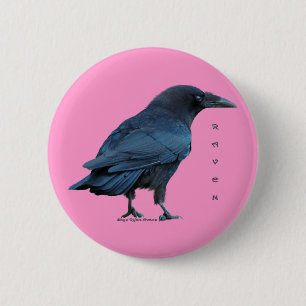 Black Raven Collection III 2 Inch Round Button