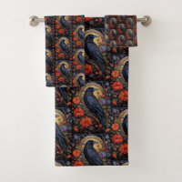 Black Raven Dark Gothic Pattern