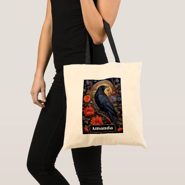 Black Raven Dark Gothic Tote Bag (Front (Product))