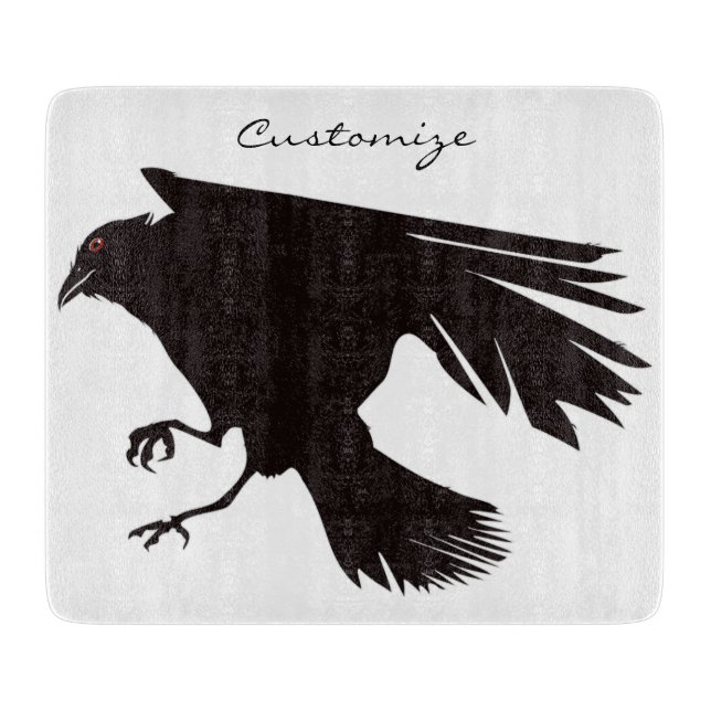 Black Raven Flying Thunder_Cove Cutting Board (Front)