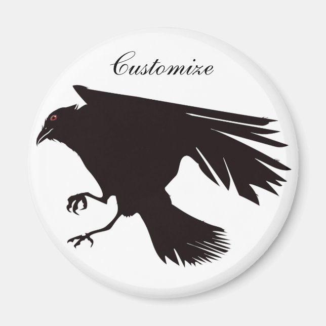 Black Raven Flying Thunder_Cove Magnet (Front)