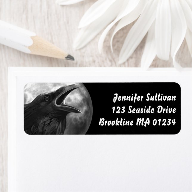 Black Raven Full Moon Halloween Gothic Bird Return (Insitu)