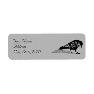 Black Raven Gothic Frame Return Address