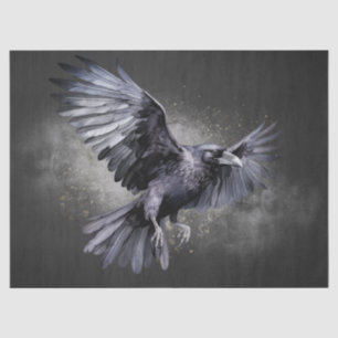 Black Raven Gothic Watercolor Tissue Paper