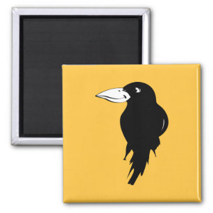 Black Raven Illustration Magnet