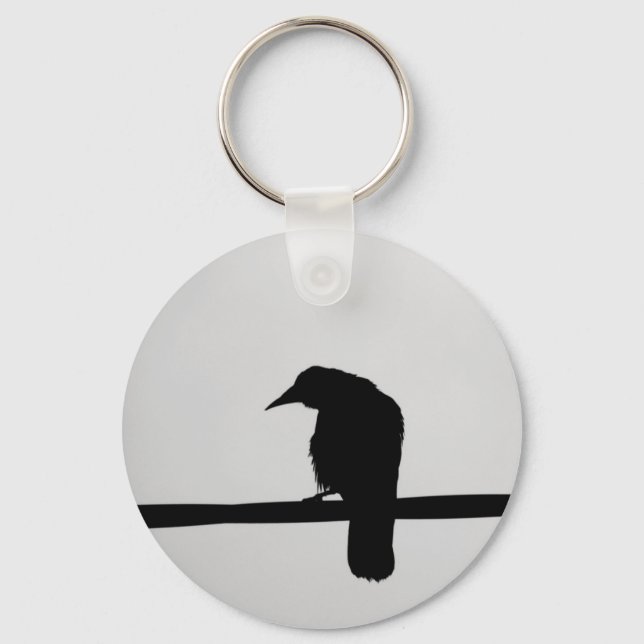 black raven keychain (Front)