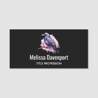 Black Raven on a Branch Illustration