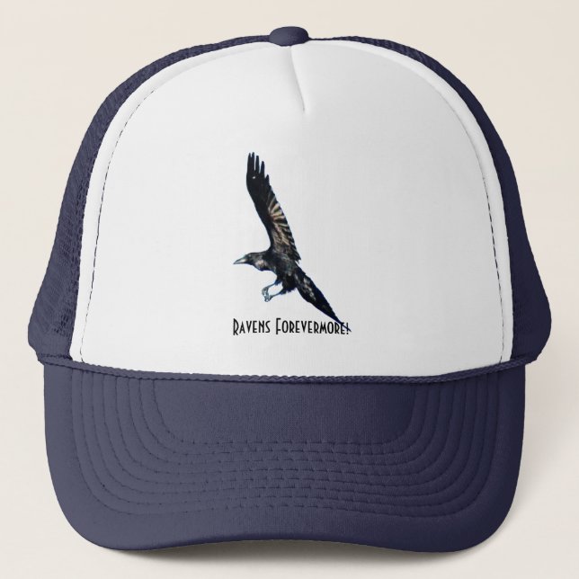 Black Raven Series Trucker Hat (Front)