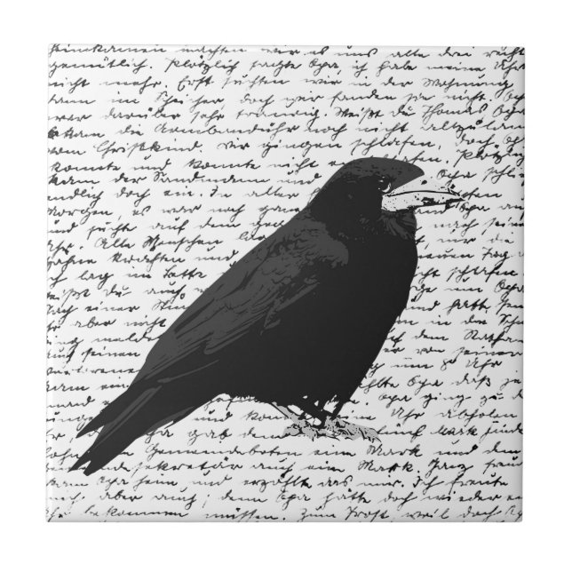 Black raven tile (Front)