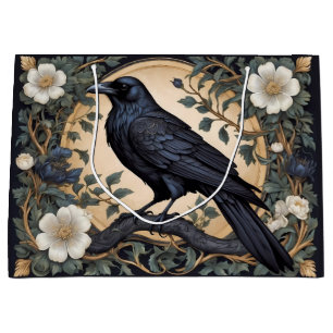 Black Raven William Morris Inspired Large Gift Bag