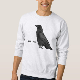 Black Raven With Scientific Name Sweatshirt