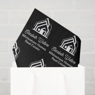 Black Real Estate Company Personalized Realtor Tissue Paper