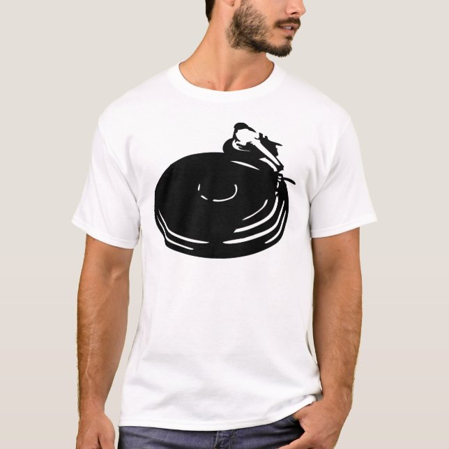 black record turntable T-Shirt (Front)