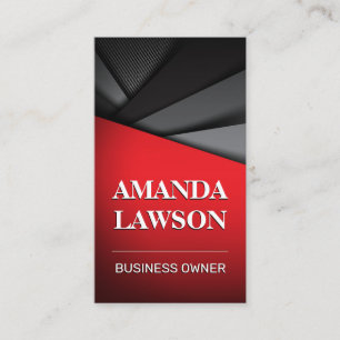 Black Red Abstract Panels Appointment Card