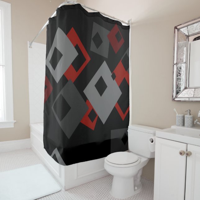 Black red and grey geometric  (In Situ)