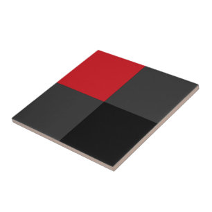 Black & Red and Grey Tile