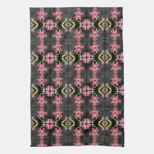 Black Red And Purple Designer Hand Towel