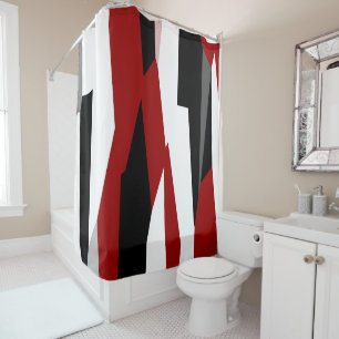 Black, Red and White Abstract