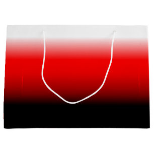 Black, Red and White Gradient gift bag