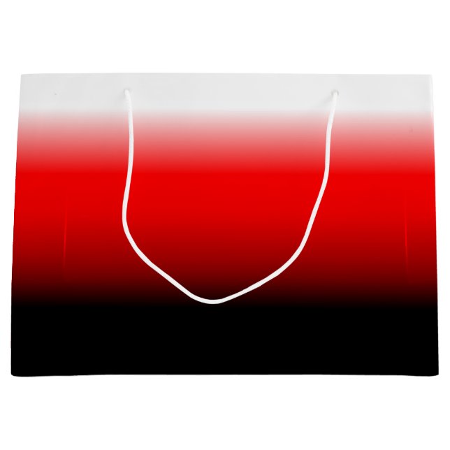 Black, Red and White Gradient gift bag (Front)