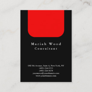 Black Red Background Professional Modern Business Card