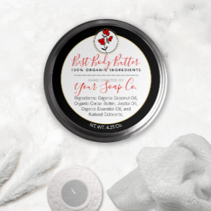Black & Red Berries Body Butter / Salt Scrub Label