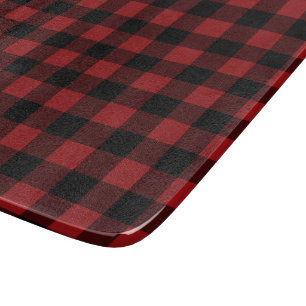 Black Red Buffalo Check Cutting Board Gift