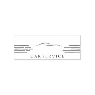 Black & Red Car Service Self Inking Stamp
