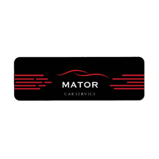 Black & Red Car Service Sticker