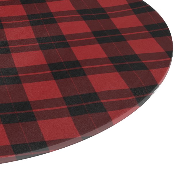 Black Red Check Cutting Board Modern Design (Corner)
