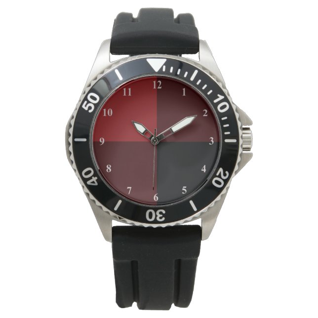Black Red Check Watch (Front)