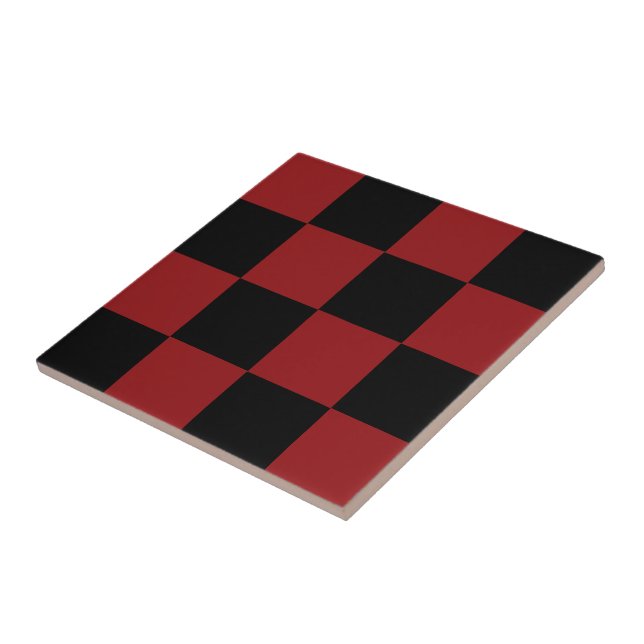 Black & Red Checked Tile (Side)