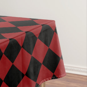 Black & Red Checkered Tablecloth