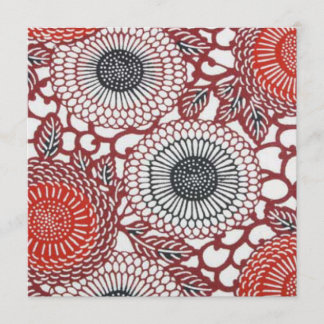 Black & Red Chrysanthemums Invitation