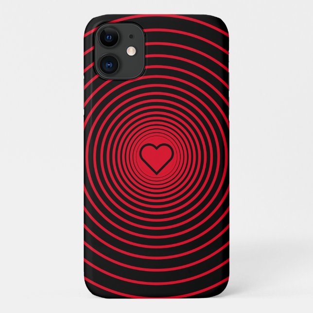 Black Red Circles - Choose Your Favourite Colours Case-Mate iPhone Case (Back)