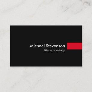 Black Red Consultant Unique Standard Business Card
