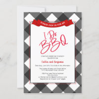 Black Red Couples I Do BBQ Bridal Shower