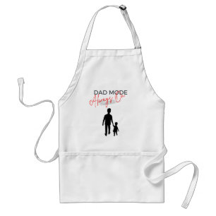 Black Red Dad Mode Always On Apron