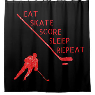 Black red - eat skate play hockey