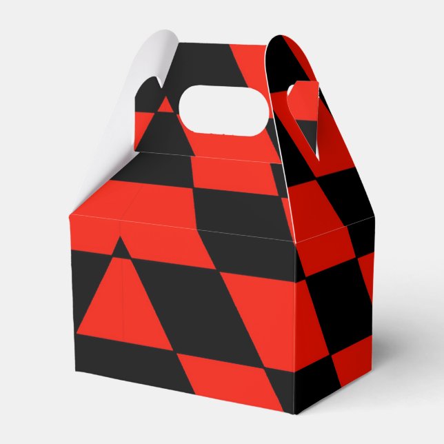 Black & Red Favor Box (Front Side)