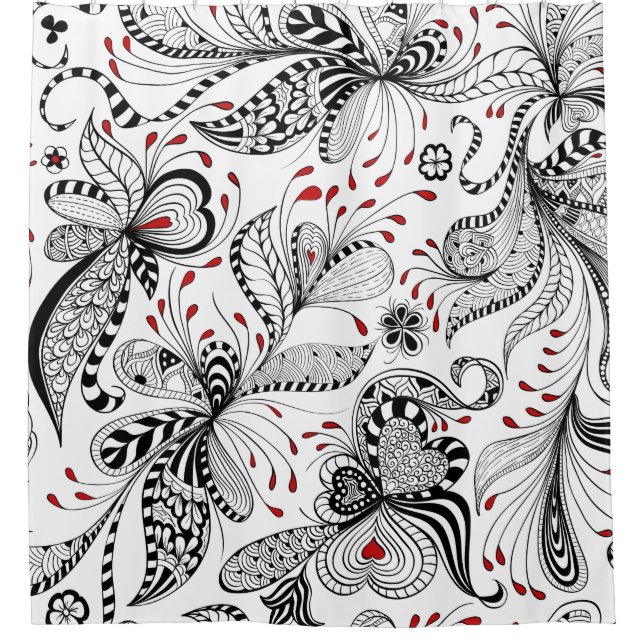 Black & red Floral Pattern (Front)